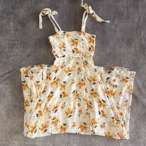 Sequin Hearts Floral Sleeveless Maxi Dress